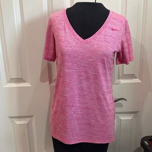 NEW Nike Women's Heathered Pink Short Sleeve Tee size M